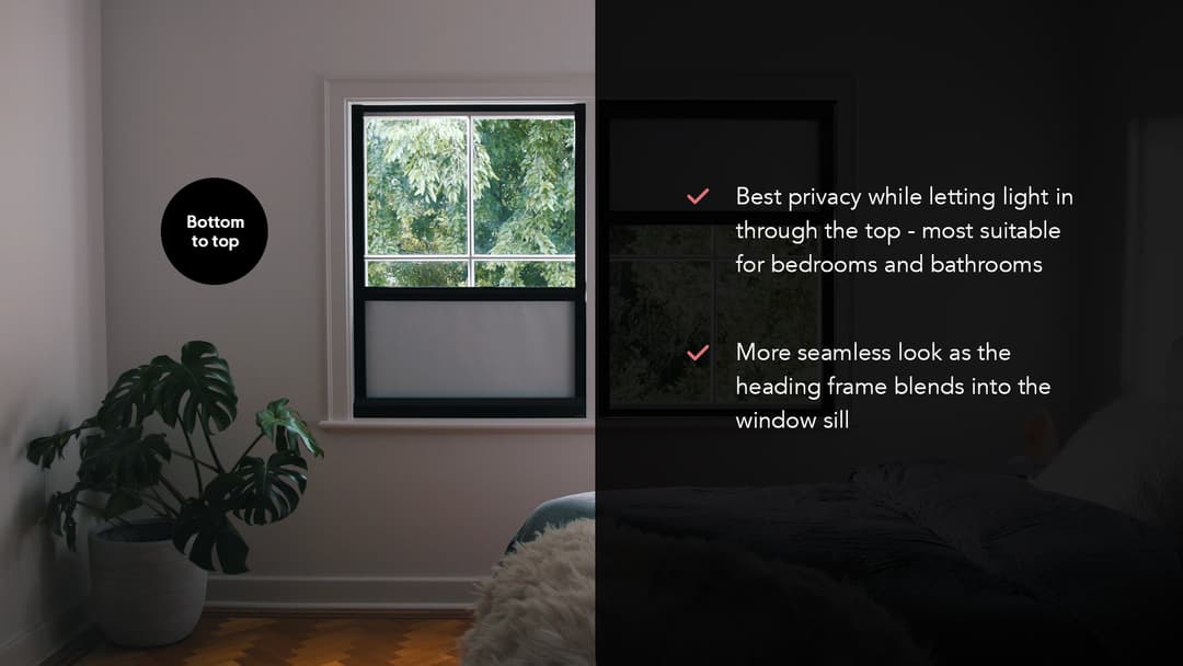 Bottom to top shade orientation