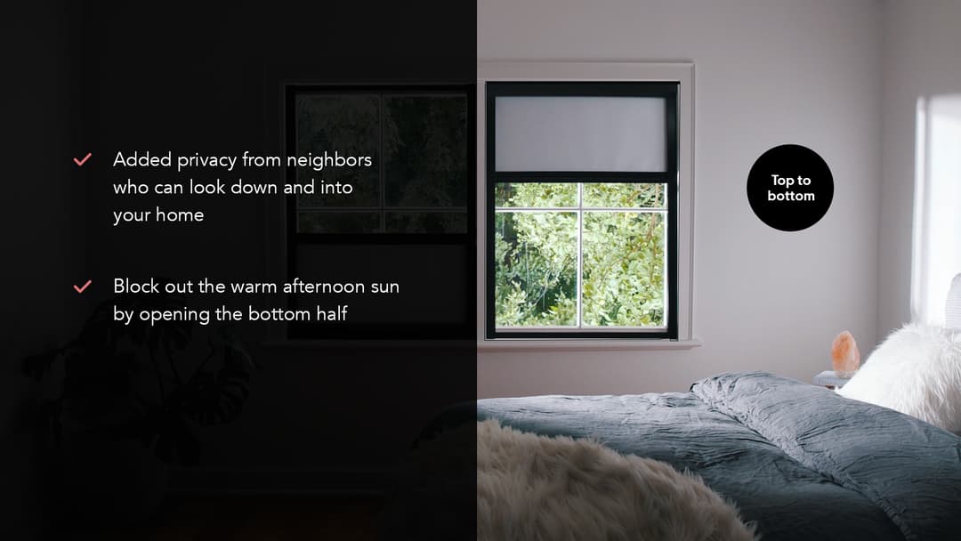 Top to bottom shade orientation