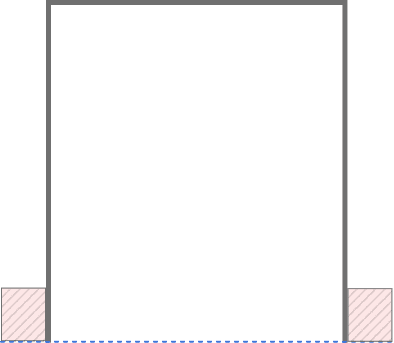 No skirting boards and floor is level