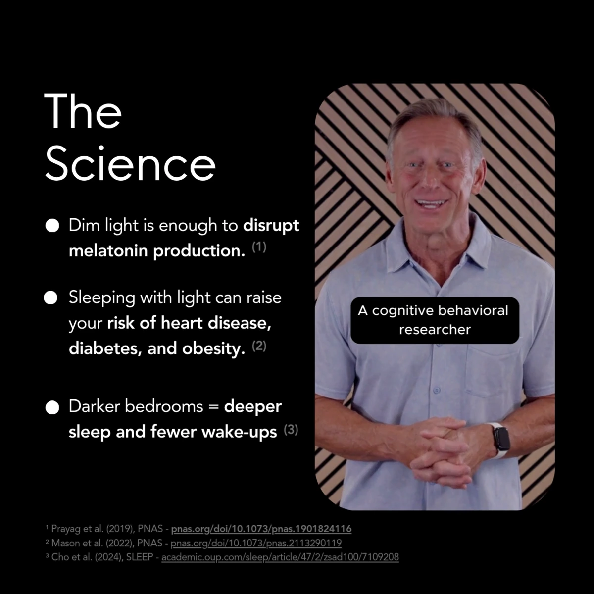 The science — Dr Bray on how even dim light disrupts sleep