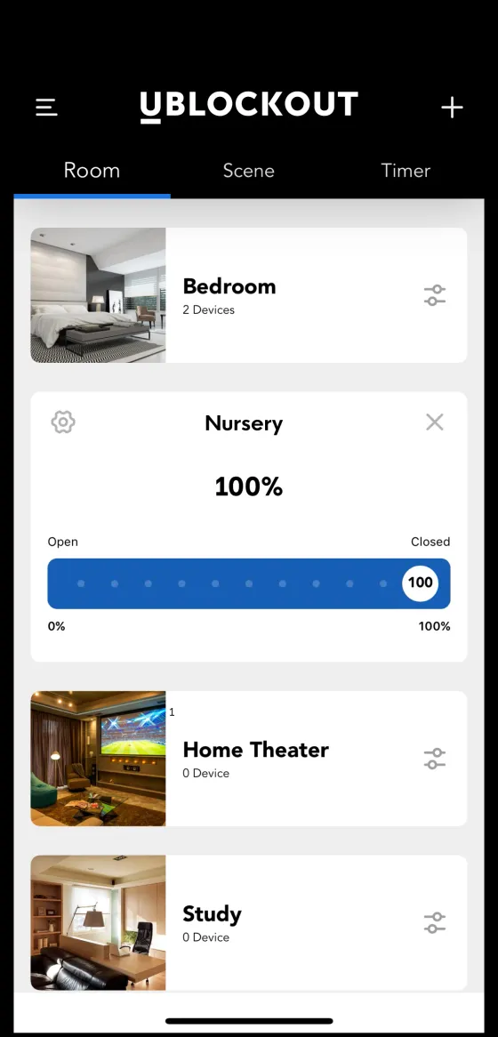 UBlockout App — Shade Control